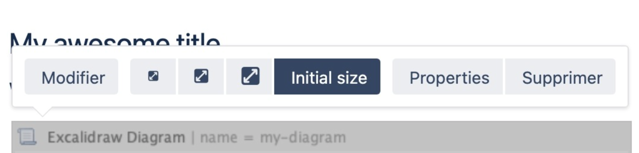 Diagram edit context menu